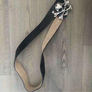 Black Leather Statement Belt